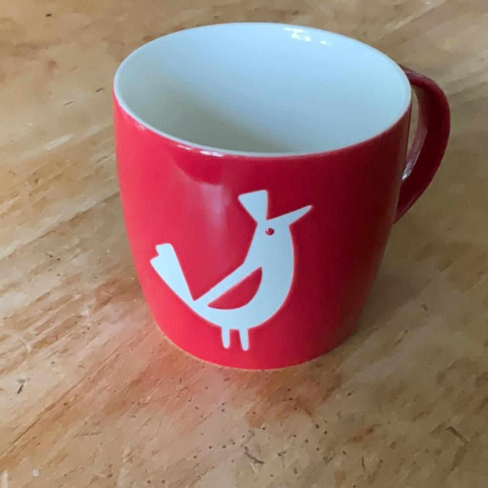Starbucks Red Mug with White Bird   Partridge Coffee is our friend